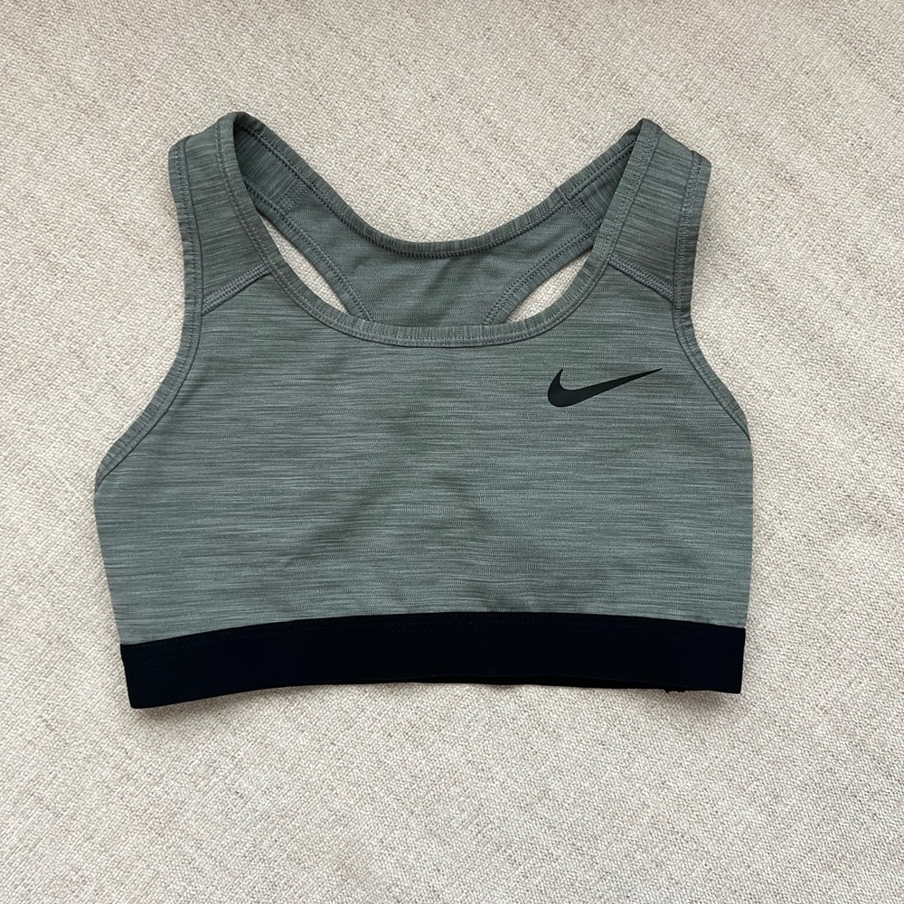 Nike Gray & Black Sport Bra Top
